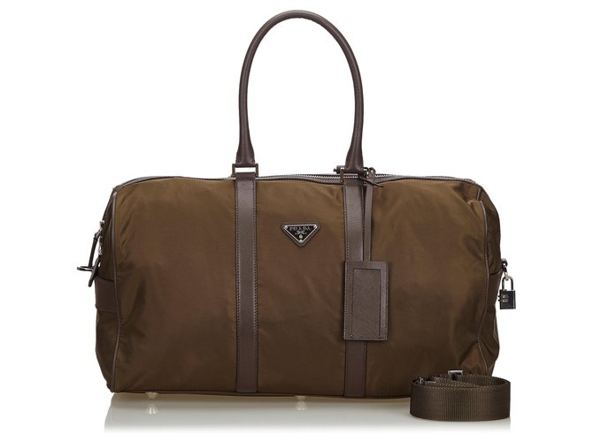prada leather travel bag