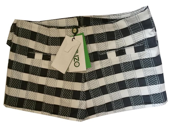 Gonna-pantaloncini Kenzo a quadri blu e bianco Blu navy