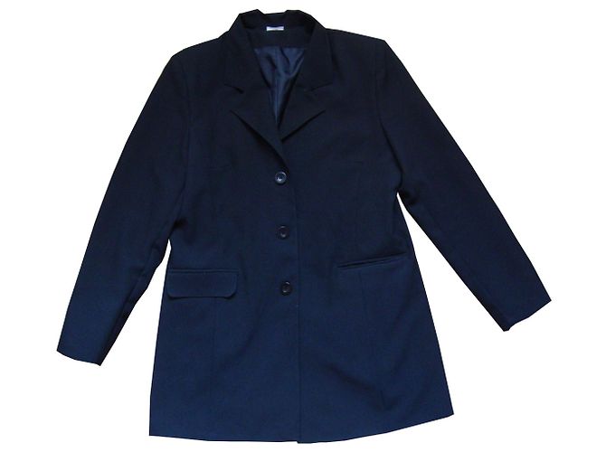 inconnue Rodingote jacket black polyester size 44