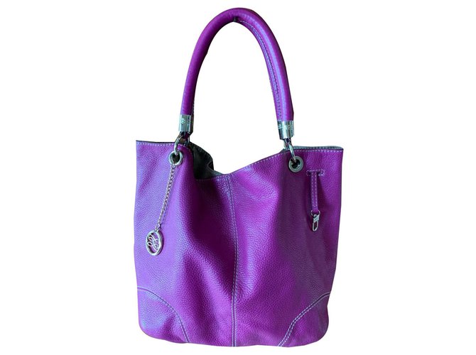 French Flair by Lancel Fuschia Leather  ref.138330