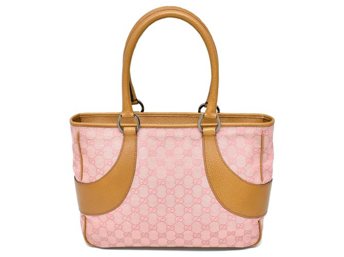 Gucci Sherry Line GG-Einkaufstasche Pink Leinwand  ref.138391