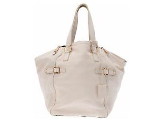 Yves Saint Laurent Downtown White Leather  ref.138535