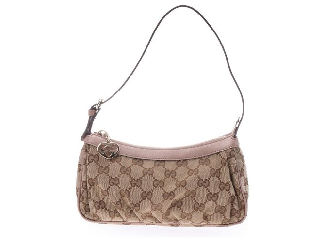 Gucci Clutch bag Brown Cloth  ref.138561