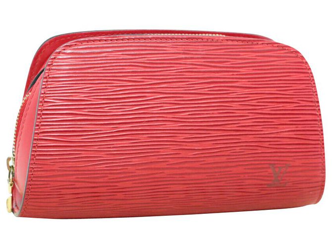 Louis Vuitton Dauphine Rosso Pelle  ref.138618
