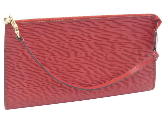 Louis Vuitton Pochette Accessoires Red Leather  ref.138639