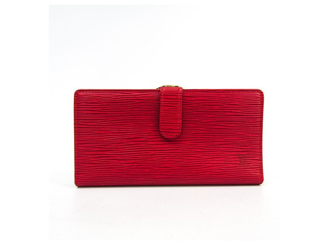 Louis Vuitton Red Epi Continental Viennois Cuir Rouge  ref.138698