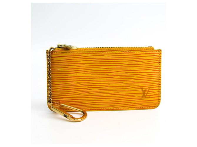 Portamonete Epi giallo Louis Vuitton Pelle  ref.138714