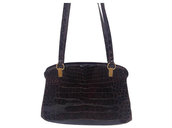 Autre Marque Petit sac croco vintage