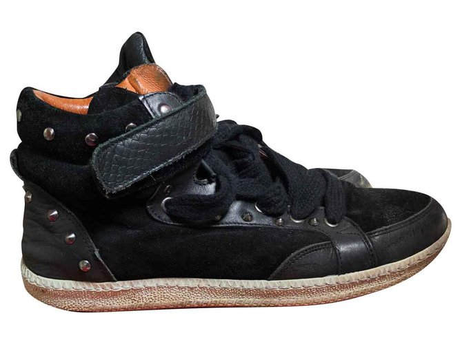 Comptoir Des Cotonniers sneakers "rising" counter of cotton Black Leather  ref.138831