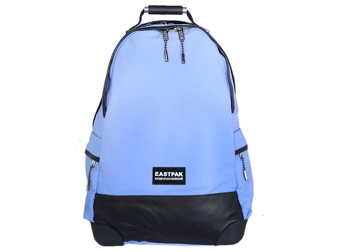 Hiking Backpack Eastpak Kris van Assche Black Light blue Nylon ref