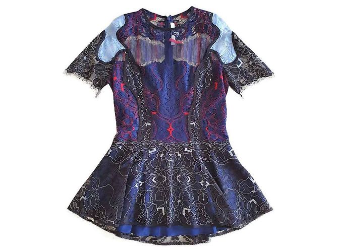 Jonathan Simkhai Lace peplum top UK8