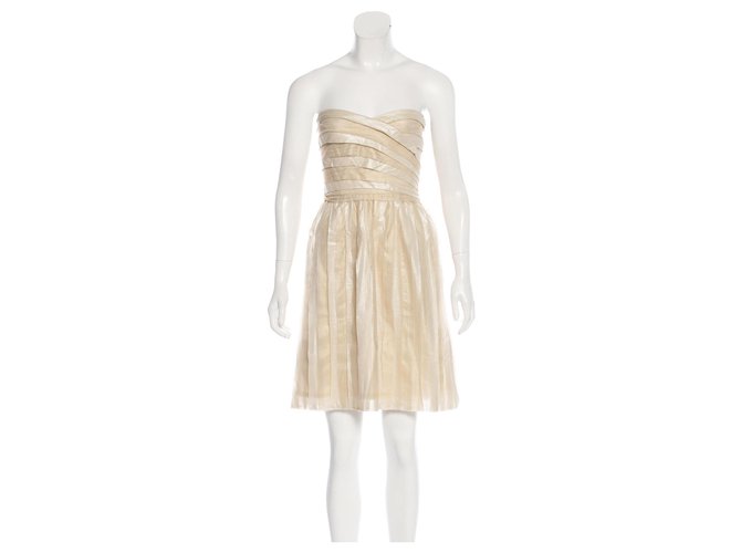 Diane Von Furstenberg Golden Kari dress Beige Cotton Nylon  ref.138885