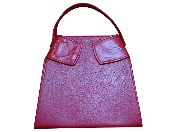 Autre Marque Mini Handtasche Rot aus Skaï