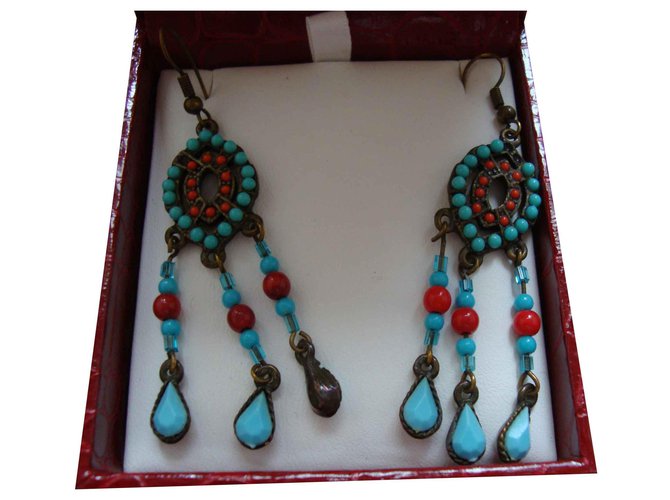 inconnue Pendant necklaces Turquoise Steel  ref.138912