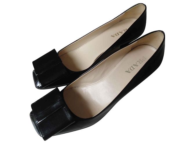 Prada Leather Heels Black 36.5
