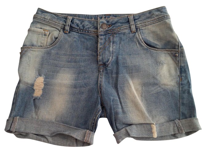 Autre Marque Pantalones cortos Azul Algodón  ref.138942