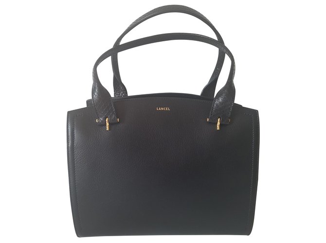 Lancel Jules Cuirs exotiques Noir  ref.138965