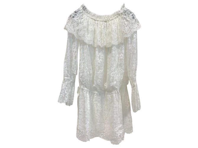 Ermanno Scervino White lace dress  ref.139067