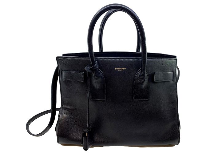Jour Saint Laurent Borsa Day in pelle nera Nero