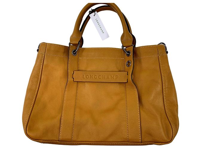 Longchamp 3D Ledertasche Hellbraun