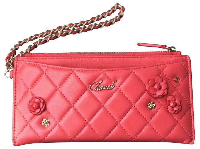 Chanel Handbags Pink Leather  ref.162011