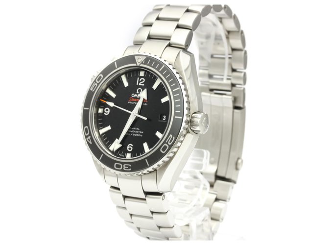 Omega Silver Stainless Steel Planet Ocean Seamaster Automatic 232.30.46.21.01.001 Black Silvery Metal  ref.139177