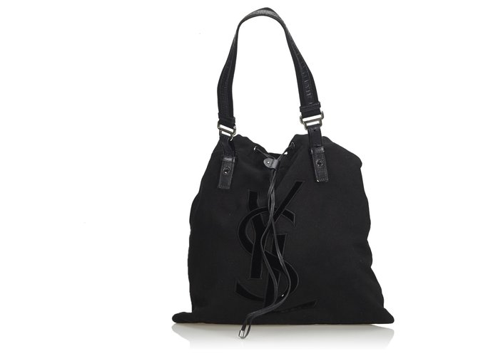 Cloth tote Yves Saint Laurent Black in Cloth - 35720310