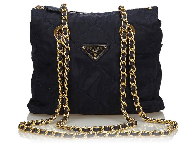 prada gold chain bag