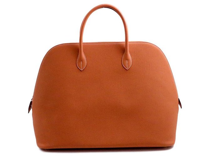Hermès Bolide bag 45 travel bag in calf leather cognac bull  ref.139307