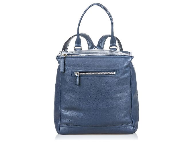 Mochila Pandora de cuero azul de Givenchy
