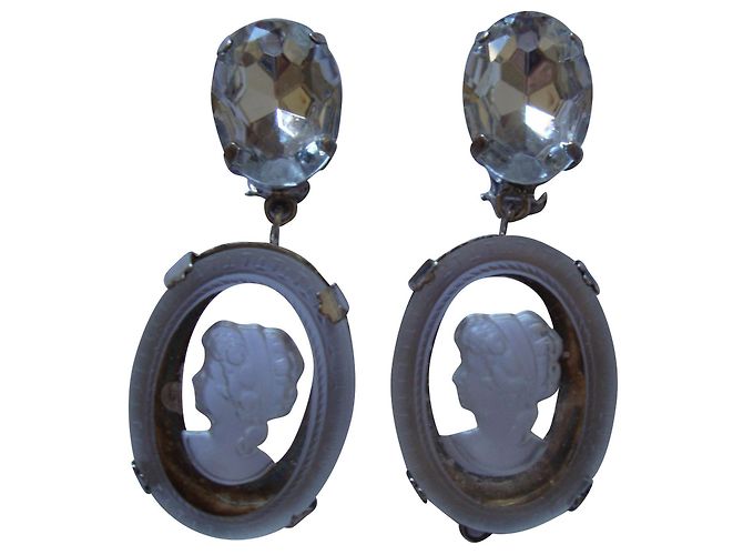 Autre Marque Patrick RETIF Anhänger aus Silber und ziseliertem Glas