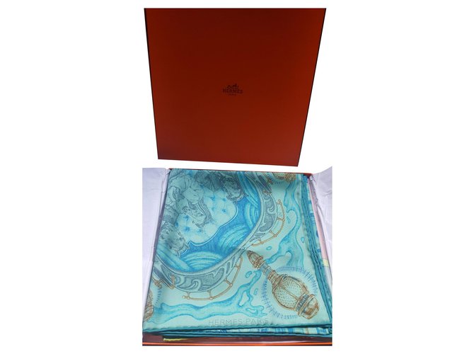 Hermès Scarf Blue Silk  ref.139310