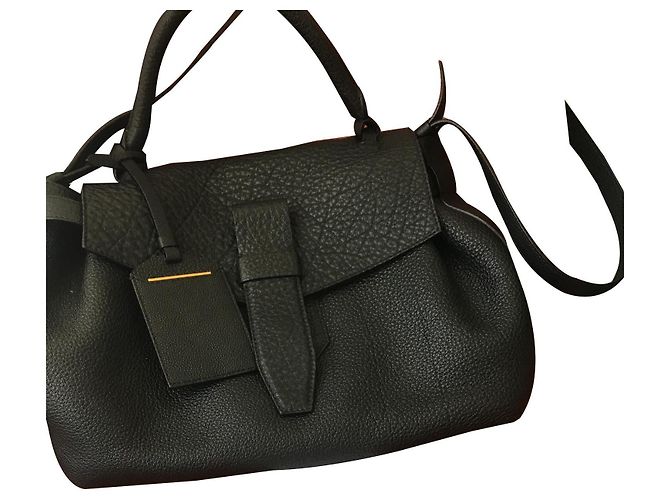 Borsa a mano Lancel Charlie modello piccolo nera in pelle Nero