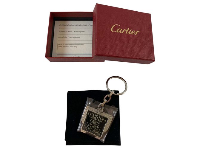 Cartier Schlüsselanhänger Silber Stahl  ref.139465