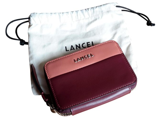 Lancel Model Lettrines Dark red Leather  ref.139499
