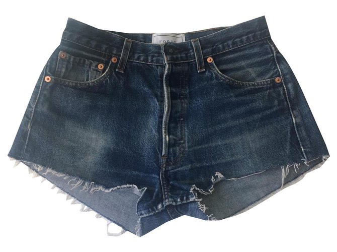 Autre Marque Pantaloncini di jeans Forte Couture Blu Cotone  ref.139563