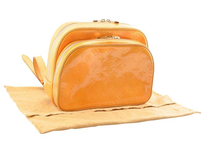 Louis Vuitton Murray Marshmallow Orange Patent leather  ref.139627