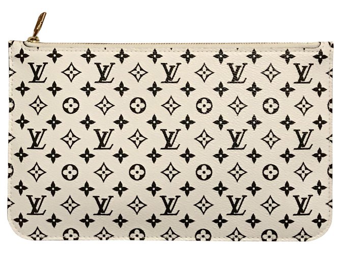 Louis Vuitton Neverfull White Leather  ref.139633