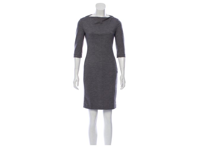 Diane Von Furstenberg DvF grey Thandi wool dress Elastane Polyamide  ref.139641
