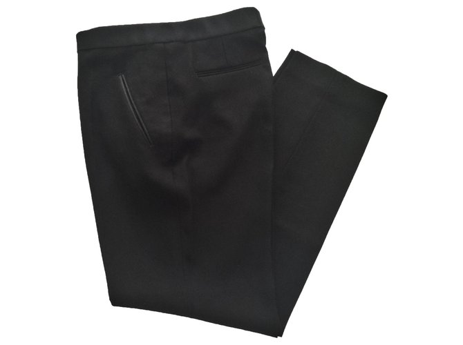 Céline Pantalons, leggings Triacétate Noir  ref.139665