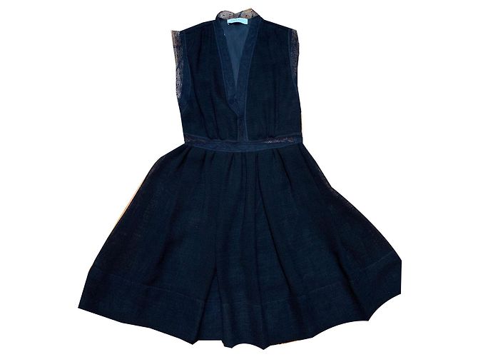 Sandro Schwarzes Kleid aus Triacetat Größe 36