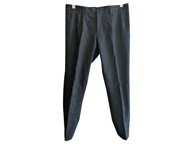 DOLCE & GABBANA PANTS MEN'S Grey Cotton  ref.139680