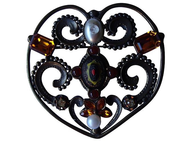Autre Marque Spilla a cuore Isabelle de MILLERY FRANCE Multicolore