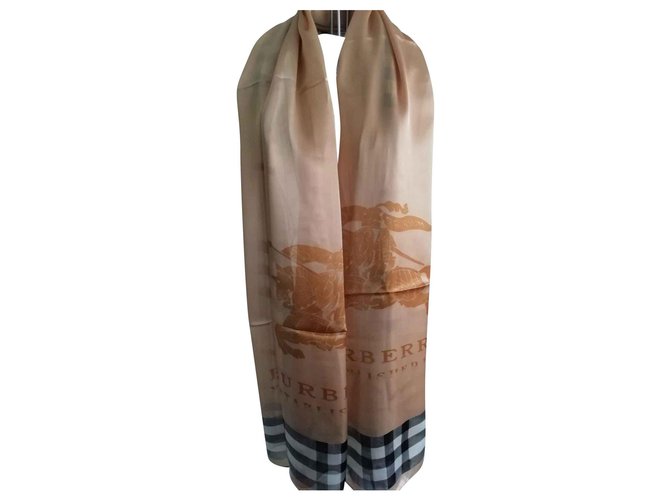 Burberry silk scarf Beige  ref.139752
