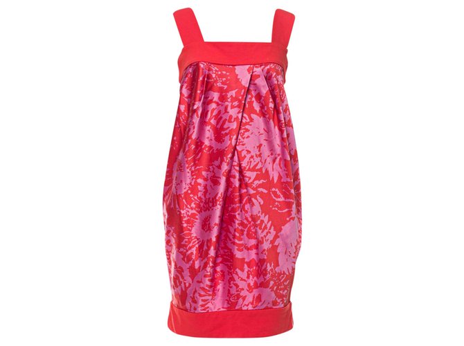 Diane Von Furstenberg DvF Payne silk dress Pink Red Elastane Nylon  ref.139778
