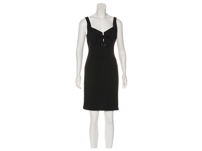 Diane Von Furstenberg DvF raro abito Heronette con allacciatura Nero