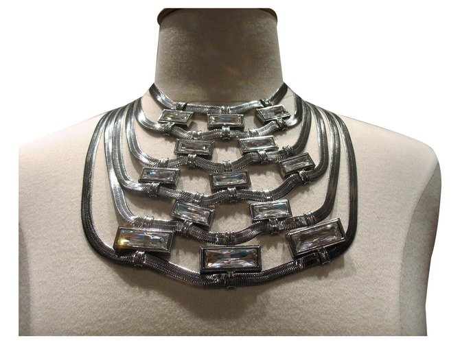 Autre Marque Splendida collana di cristallo di Dyrberg / Kern Argento  ref.139799