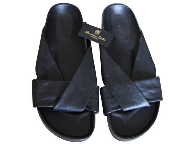 Massimo Dutti Sandals Black Leather  ref.139857