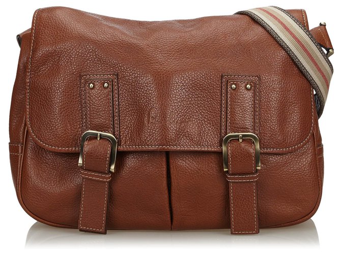 burberry leather messenger bag