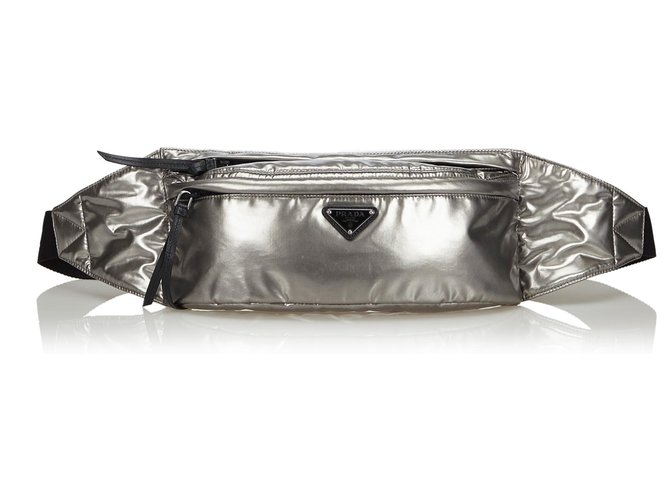 Prada Prada Silver Nylon Belt Bag 